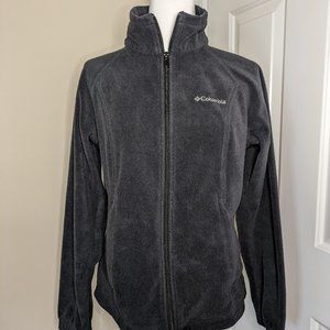 Columbia zip up jacket black size M fleece
